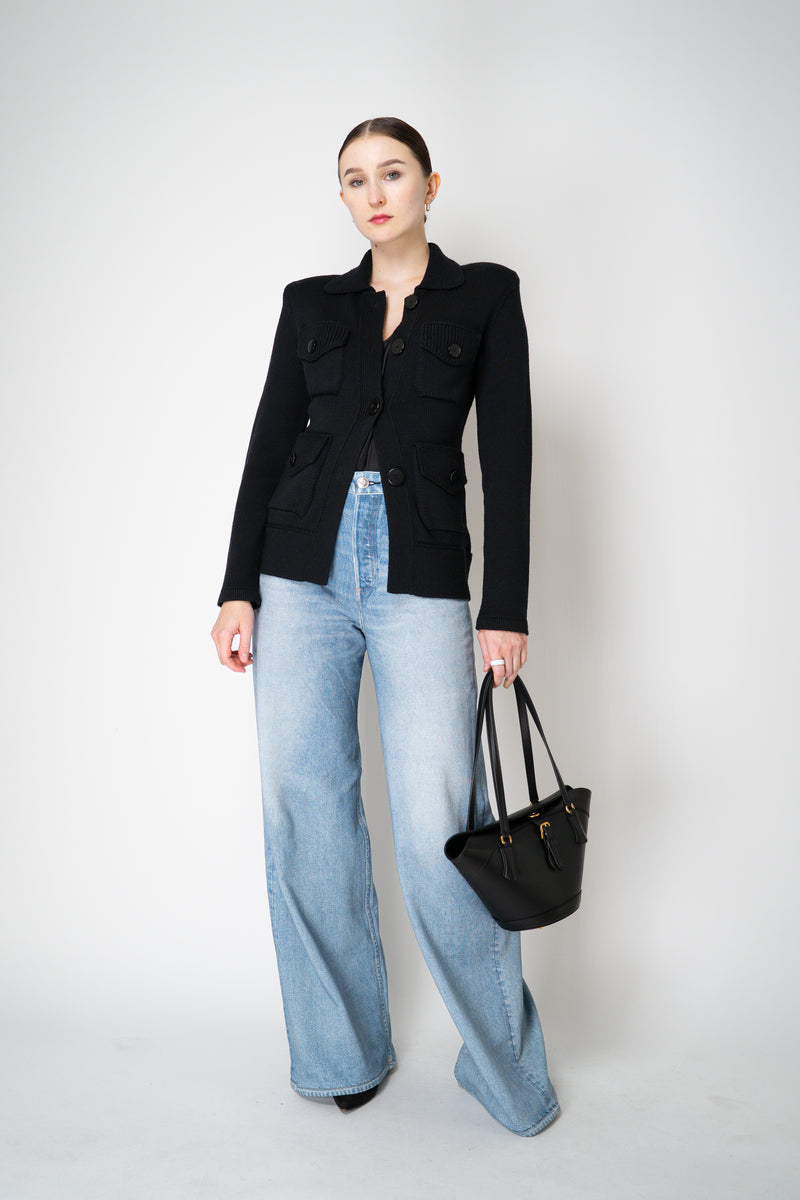 Rag & Bone Miramar "Sofie" Terry Cloth Wide Leg Pant in Light Raily Denim Wash Vancouver. Shop Online or in Store.