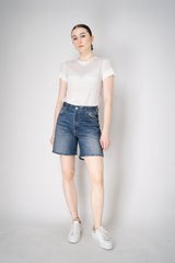 Rag & Bone Miramar Terry Cloth "Kaia" Shorts in Dark Blue Denim Print Vancouver. Shop Online or in Store