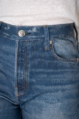 Rag & Bone Miramar Terry Cloth "Kaia" Shorts in Dark Blue Denim Print Vancouver. Shop Online or in Store