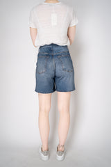Rag & Bone Miramar Terry Cloth "Kaia" Shorts in Dark Blue Denim Print Vancouver. Shop Online or in Store