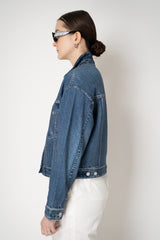 Rag & Bone Miramar Terry Cloth Trucker Jacket in Dark Blue Wash Vancouver. Shop Online or in Store.