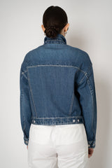Rag & Bone Miramar Terry Cloth Trucker Jacket in Dark Blue Wash Vancouver. Shop Online or in Store.