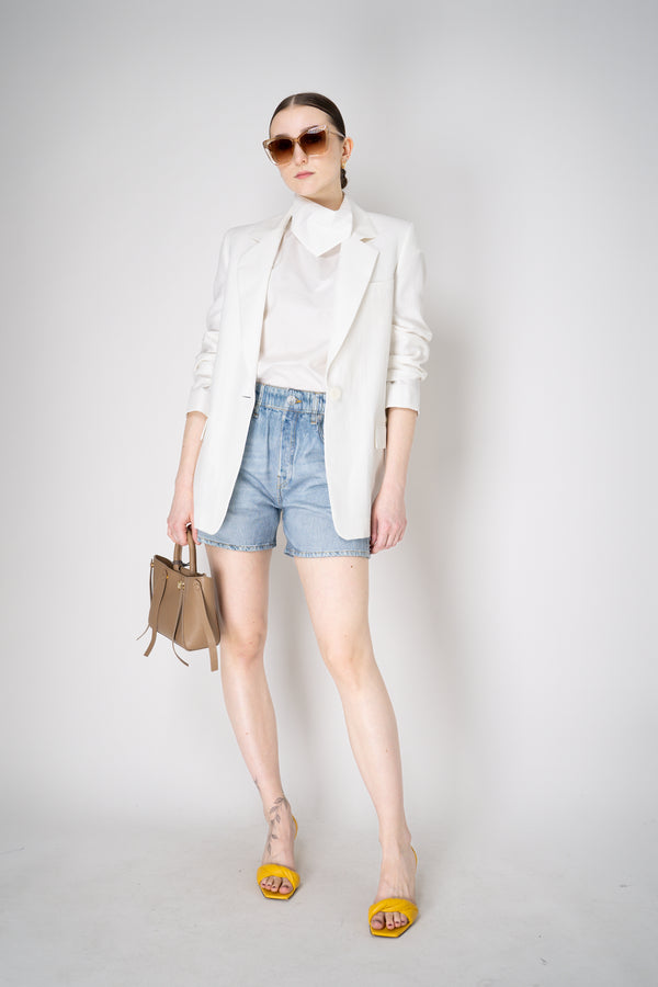 Rag & Bone Miramar Terry Cloth Walking Shorts in Light Denim Print Vancouver. Shop Online or in Store