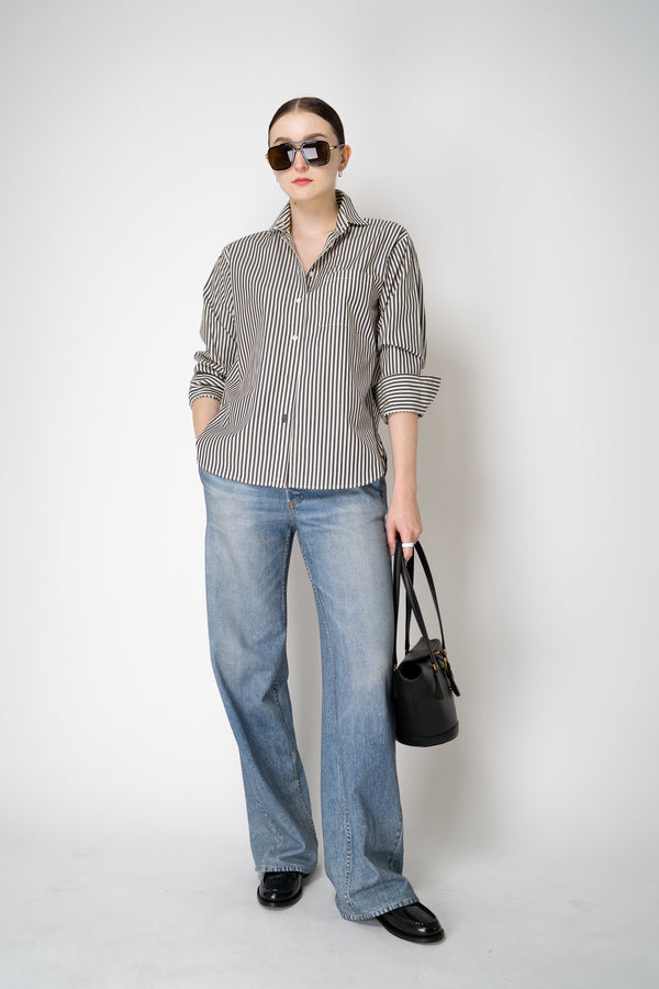 Rag & Bone Miramar Terry Cloth Wide Leg "Scarlet" Pants in Medium Blue Wash Vancouver. Shop Online or in Store.