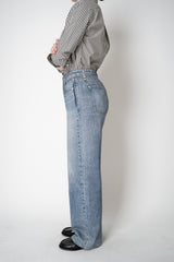 Rag & Bone Miramar Terry Cloth Wide Leg "Scarlet" Pants in Medium Blue Wash Vancouver. Shop Online or in Store.