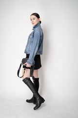 Rag & Bone Miramar "Walker" Relaxed Fit Jacket in Blue Denim Print Vancouver. Shop Online or in Store.