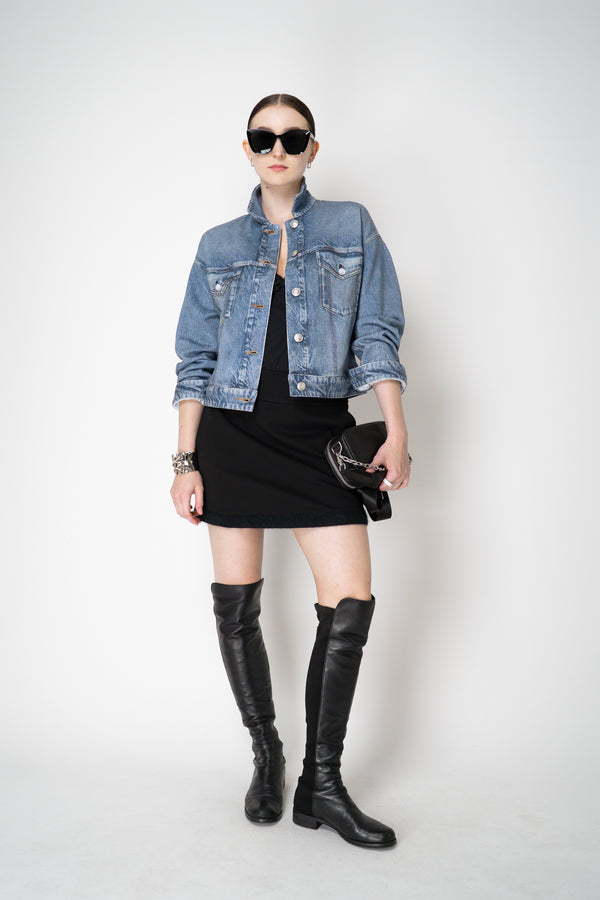 Rag & Bone Miramar "Walker" Relaxed Fit Jacket in Blue Denim Print Vancouver. Shop Online or in Store.