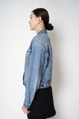 Rag & Bone Miramar "Walker" Relaxed Fit Jacket in Blue Denim Print Vancouver. Shop Online or in Store.