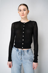 Rag & Bone "Molly" Knit Mesh Cardigan in Black Vancouver. Shop Online or in Store.