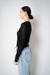 Rag & Bone "Molly" Knit Mesh Cardigan in Black Vancouver. Shop Online or in Store.