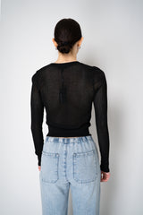 Rag & Bone "Molly" Knit Mesh Cardigan in Black Vancouver. Shop Online or in Store.