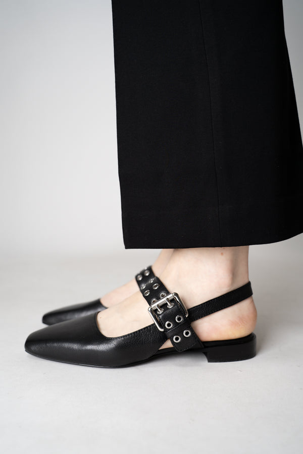 Rag & Bone Moto Astra Leather Slingback Flats in Black Vancouver. Shop Online or in Store