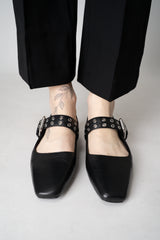 Rag & Bone Moto Astra Leather Slingback Flats in Black Vancouver. Shop Online or in Store