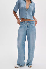 Rag & Bone Murray Miramar Pull-On Lounge Pants in Mid Blue Wash Vancouver. Shop Online or in Store.