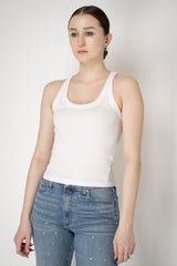 Rag & Bone Ribbed Tank Top in White Vancouver. Shop Online or in Store.