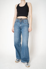 Rag & Bone Saige Relaxed Straight Boxer Jeans in Mid Blue Vancouver. Shop Online or in Store.