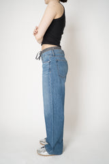 Rag & Bone Saige Relaxed Straight Boxer Jeans in Mid Blue Vancouver. Shop Online or in Store.