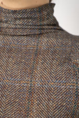 Rag & Bone Shaw Plaid Turtleneck Top in Brown Mix Vancouver. Shop Online or in Store.