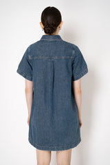 Rag & Bone Short Sleeve Denim Mini Dress in Dark Blue Wash Vancouver. Shop Online or in Store.