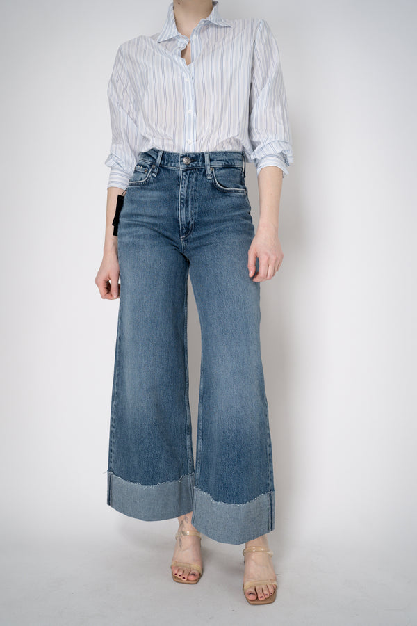Rag & Bone "Sofie" Ankle-Length Wide-Leg Jeans with Turned Cuffs Vancouver. Shop Online or in Store