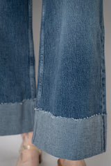Rag & Bone "Sofie" Ankle-Length Wide-Leg Jeans with Turned Cuffs Vancouver. Shop Online or in Store