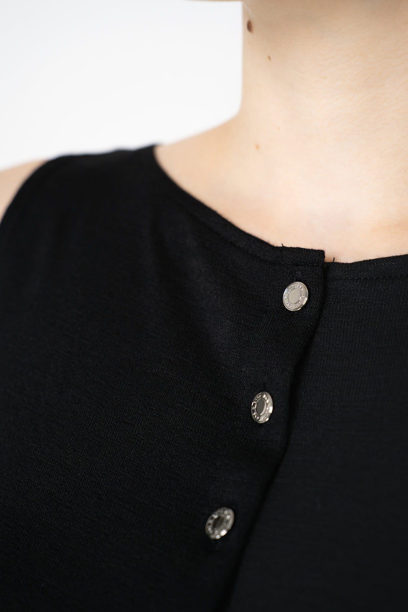 Rag & Bone Stretch Knit Boatneck Tank Top in Black Vancouver. Shop Online or in Store.