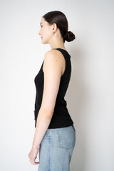 Rag & Bone Stretch Knit Boatneck Tank Top in Black Vancouver. Shop Online or in Store.