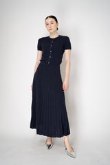 Rag & Bone Striped Knitted "Eloise" Skirt in Navy and Black Vancouver. Shop Online or in Store