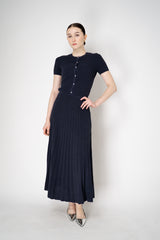Rag & Bone Striped Knitted "Eloise" Skirt in Navy and Black Vancouver. Shop Online or in Store