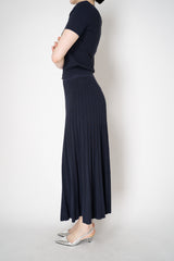 Rag & Bone Striped Knitted "Eloise" Skirt in Navy and Black Vancouver. Shop Online or in Store