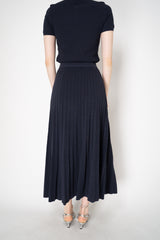 Rag & Bone Striped Knitted "Eloise" Skirt in Navy and Black Vancouver. Shop Online or in Store