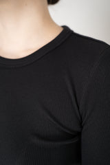 Rag & Bone The Essential Ribbed Long Sleeve Top in Black Vancouver. Shop Online or in Store.