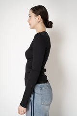 Rag & Bone The Essential Ribbed Long Sleeve Top in Black Vancouver. Shop Online or in Store.