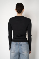 Rag & Bone The Essential Ribbed Long Sleeve Top in Black Vancouver. Shop Online or in Store.