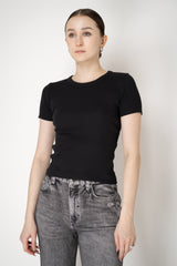 Rag & Bone The Essential Ribbed T-Shirt in Black Vancouver. Shop Online or in Store.