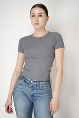 Rag & Bone The Essential Ribbed T-Shirt in Heather Grey Vancouver. Shop Online or in Store.