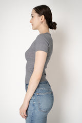 Rag & Bone The Essential Ribbed T-Shirt in Heather Grey Vancouver. Shop Online or in Store.