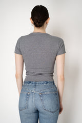 Rag & Bone The Essential Ribbed T-Shirt in Heather Grey Vancouver. Shop Online or in Store.