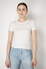 Rag & Bone The Essential Ribbed T-Shirt in White Vancouver. Shop Online or in Store.