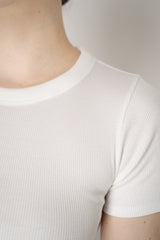 Rag & Bone The Essential Ribbed T-Shirt in White Vancouver. Shop Online or in Store.