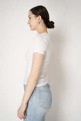 Rag & Bone The Essential Ribbed T-Shirt in White Vancouver. Shop Online or in Store.