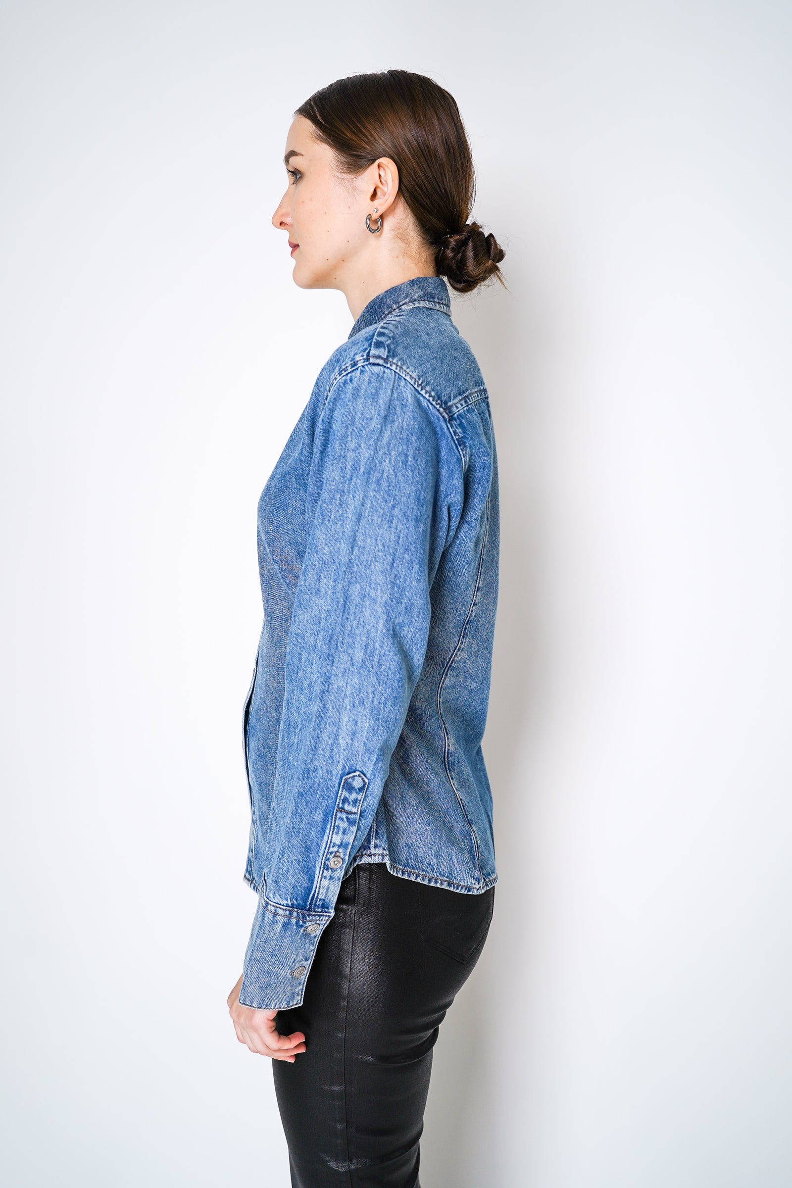 Rag & Bone Ultra Light Light Denim Leah Top – Ashia Mode