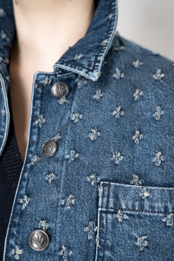 Rag & Bone Vintage Tweed "Jaiden" Shirt Jacket with Distressed Flowers Vancouver. Shop Online or in Store