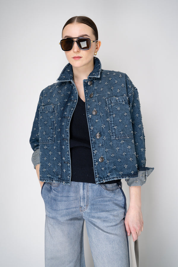 Rag & Bone Vintage Tweed "Jaiden" Shirt Jacket with Distressed Flowers Vancouver. Shop Online or in Store