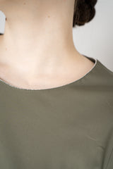 Rocco Ragni Cotton Poplin Tiered Dress in Olive Vancouver. Shop Online or in Store.