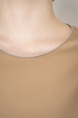Rocco Ragni Cotton Poplin Tiered Dress in Tan Vancouver. Shop Online or in Store.