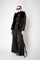 Rocco Ragni Reversible Brushed Shearling Vest in Black Vancouver. Shop Online or in Store.