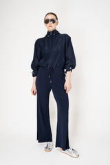 Rocco Ragni Silk Voile Sheer Jacket in Navy Vancouver. Shop Online or in Store.