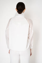 Rocco Ragni Silk Voile Sheer Jacket in White Vancouver. Shop Online or in Store.