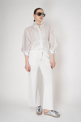 Rocco Ragni Silk Voile Sheer Jacket in White Vancouver. Shop Online or in Store.